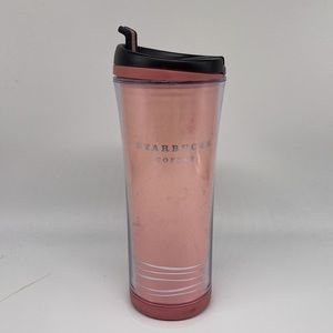 Starbucks 2007 Pink Travel Coffee Mug Tumbler 16‎ Oz Fl